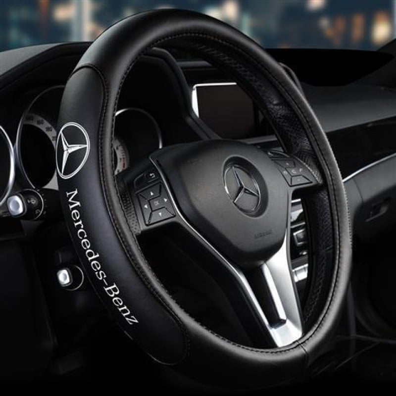 De Shengzhe kožna navlaka za volan za Mercedes-Benz, prirodna koža, univerzalna ugradnja, prilagodljivo