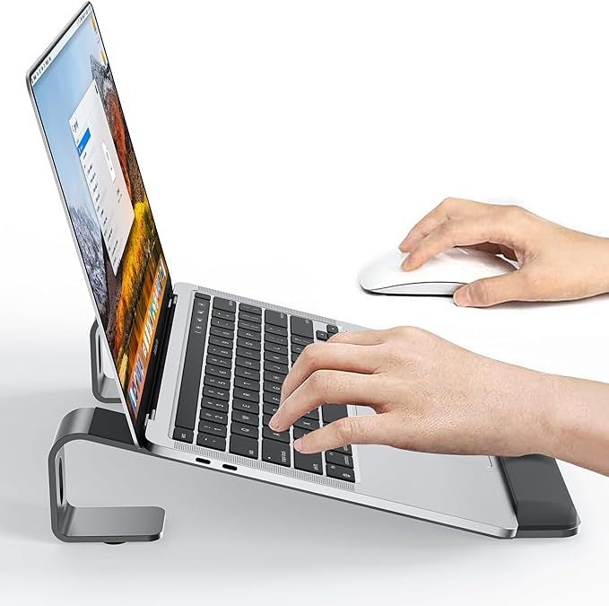 iDock M5-ST Стойка за охлаждане на лаптоп - Разделяема алуминиева сплав със силикон, въздушно охлаждане, съвместим с ноутбуци, тегло 499 г