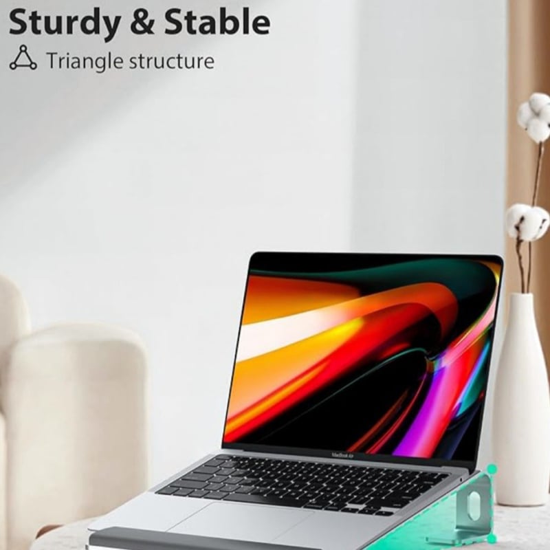 iDock M5-ST Стойка за охлаждане на лаптоп - Разделяема алуминиева сплав със силикон, въздушно охлаждане, съвместим с ноутбуци, тегло 499 г