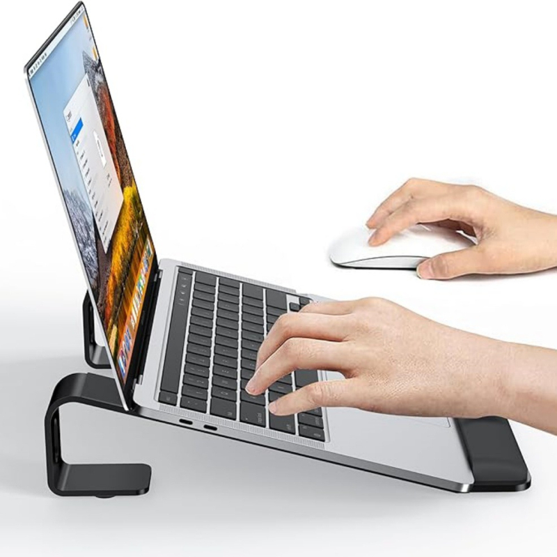 iDock M5-ST Стойка за охлаждане на лаптоп - Разделяема алуминиева сплав със силикон, въздушно охлаждане, съвместим с ноутбуци, тегло 499 г