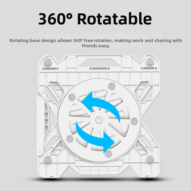 E5 стойка за охлаждане на ноутбук с подвижна скоба и държач за телефон, ABS пластмаса, въздушно охлаждане, тегло 0.67–0.73 кг
