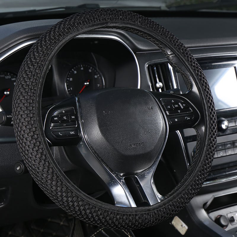 Κάλυμμα τιμονιού αυτοκινήτου από Ice Silk με μασάζ-πλέγμα, διαπνέον, εφαρμογή universal, όλες οι εποχές, ελαστικό