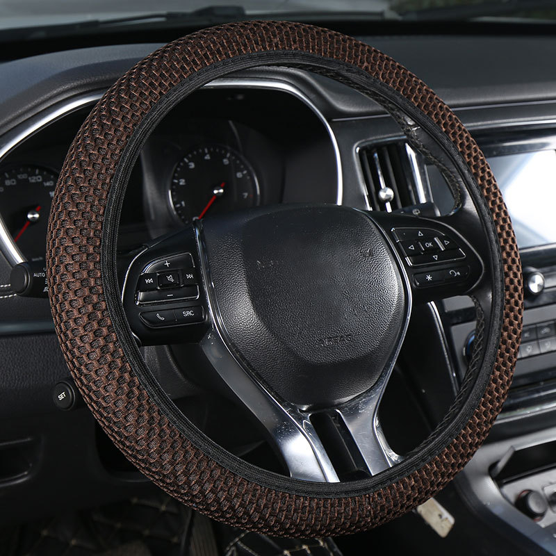Κάλυμμα τιμονιού αυτοκινήτου από Ice Silk με μασάζ-πλέγμα, διαπνέον, εφαρμογή universal, όλες οι εποχές, ελαστικό