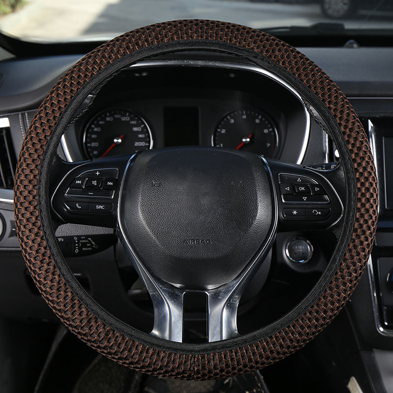 Κάλυμμα τιμονιού αυτοκινήτου από Ice Silk με μασάζ-πλέγμα, διαπνέον, εφαρμογή universal, όλες οι εποχές, ελαστικό