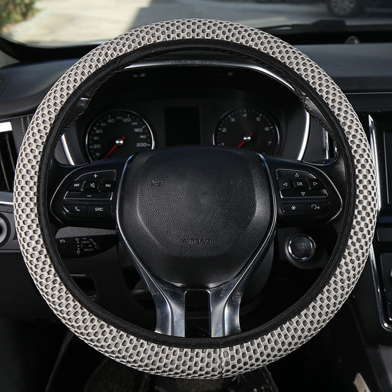 Κάλυμμα τιμονιού αυτοκινήτου από Ice Silk με μασάζ-πλέγμα, διαπνέον, εφαρμογή universal, όλες οι εποχές, ελαστικό