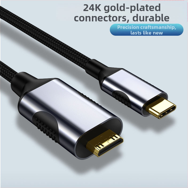 Kábel adaptér Type-C na Mini HDMI, HDMI rozhranie, LT8711GX čip, 10 Gbps rýchlosť prenosu, dĺžka 1–3 m, meď s cínovým povlakom