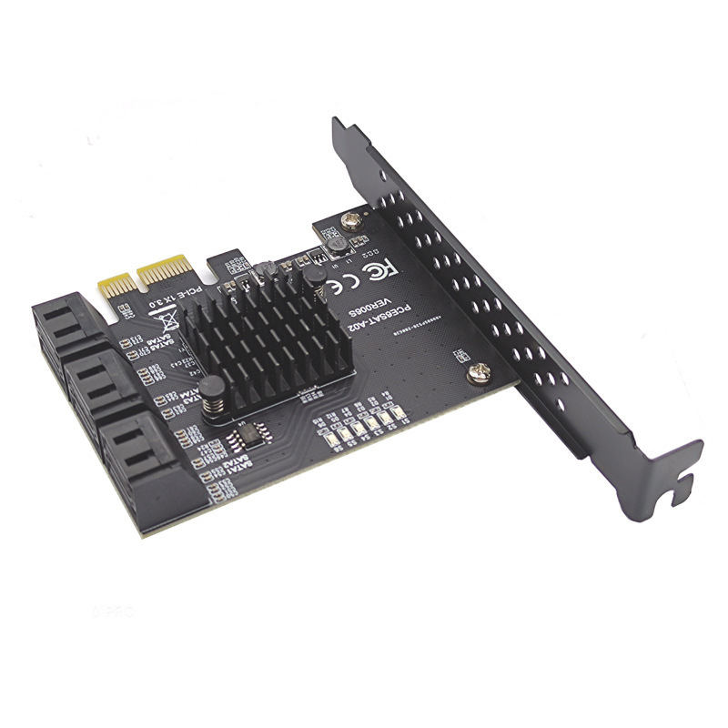 PCIe na SATA rozšírovacia karta, 6/8/10 portov, SATA 3.0, ovládač ASM1166/JMB575, PCIe 3.0, 6000 MB/s