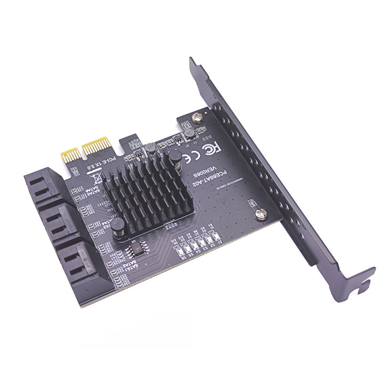PCIe na SATA rozšírovacia karta, 6/8/10 portov, SATA 3.0, ovládač ASM1166/JMB575, PCIe 3.0, 6000 MB/s