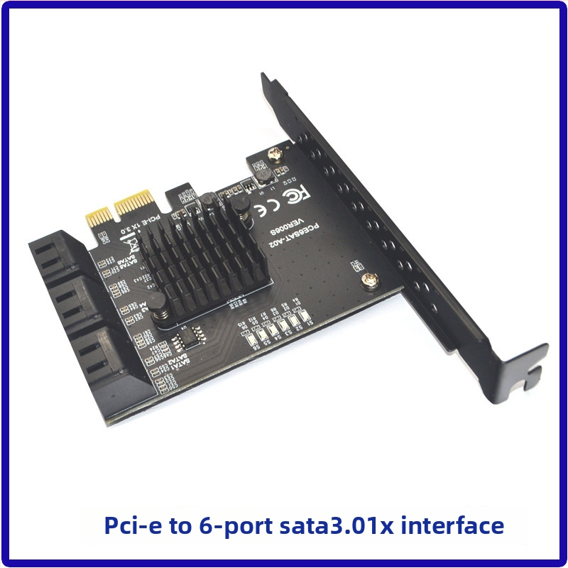 PCIe na SATA rozšírovacia karta, 6/8/10 portov, SATA 3.0, ovládač ASM1166/JMB575, PCIe 3.0, 6000 MB/s