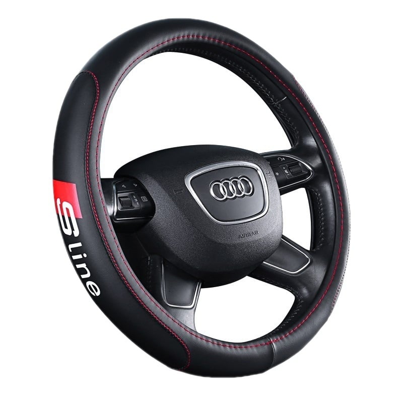 Audi kormánykerékvédő - mikroszálas bőr, sportos stílus, négy évszakos, univerzális