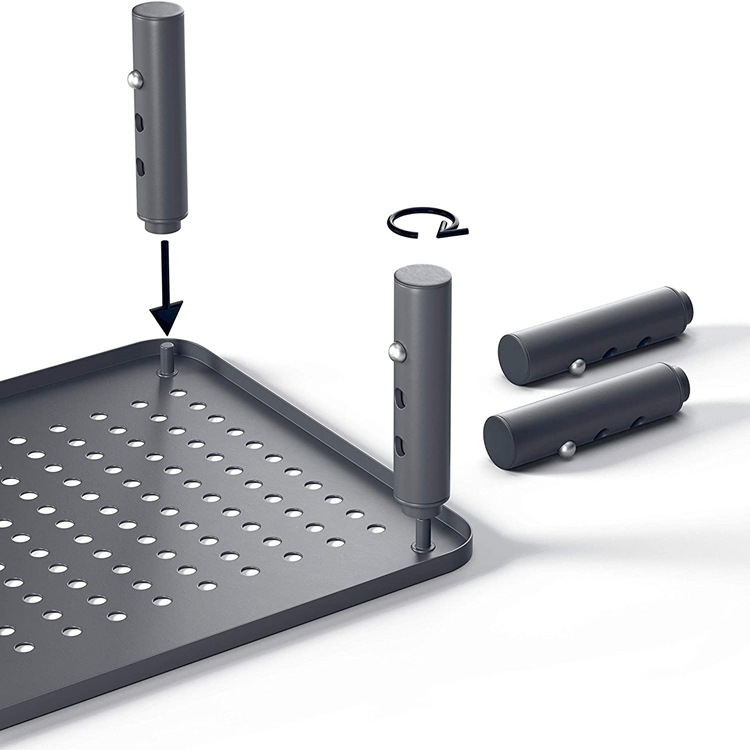 Pasheng PS-MS01 nosač monitora s podesivom visinom, tri razine, bez alata, metalna konstrukcija, 1.1 kg, kompatibilno s desktop i notebook računalima