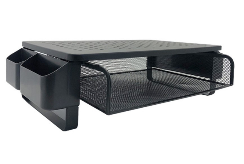 Pasheng PS-MS01 nosač monitora s podesivom visinom, tri razine, bez alata, metalna konstrukcija, 1.1 kg, kompatibilno s desktop i notebook računalima