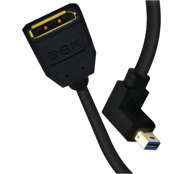 ERE YR-8KMIDP-BA4 8K златно покрит Mini DisplayPort адаптер кабел, DP интерфейс, мини DP мъжки ъглов към DP женски