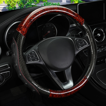 Καλύμμα τιμονιού – υφή ξύλου ροδάκινου, στρογγυλός σχεδιασμός, εγκατάσταση για ειδικά αυτοκίνητα, συμβατό με το 99% μοντέλων