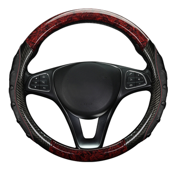 Καλύμμα τιμονιού – υφή ξύλου ροδάκινου, στρογγυλός σχεδιασμός, εγκατάσταση για ειδικά αυτοκίνητα, συμβατό με το 99% μοντέλων