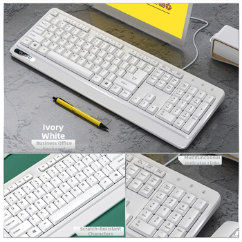 Káblový set klávesnice a myši, 104 kláves, káblové pripojenie, s opierkou dlane, model V1