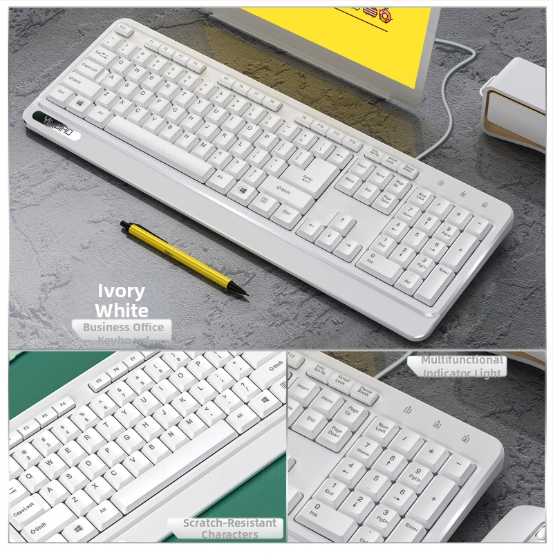 Káblový set klávesnice a myši, 104 kláves, káblové pripojenie, s opierkou dlane, model V1