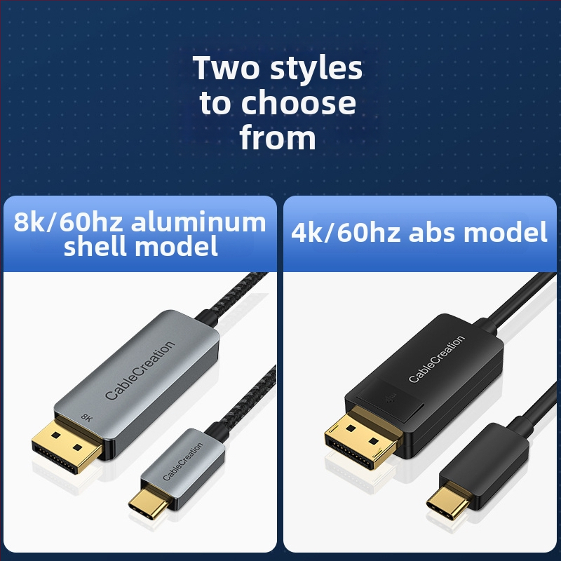 Type-C na DP 1.4 rozšírený dok pre notebooky, 8K60Hz podpora • DP rozhranie • PS8468 čip • meďový jadro • hliníkový/ABS plášť • model CD0736-G