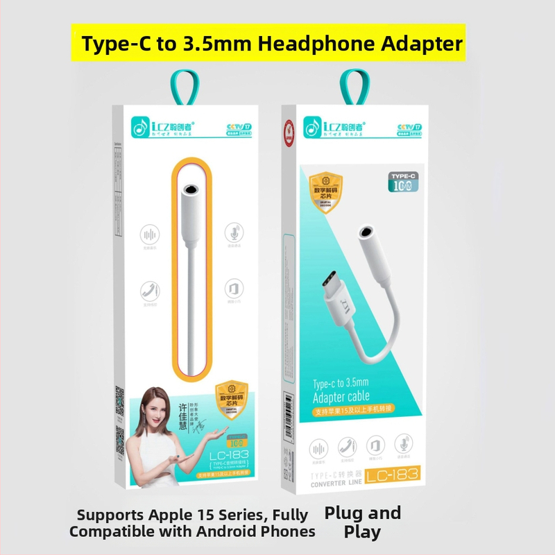 Type-C na 3,5 mm slušni adapter za Huawei/Oppo/Xiaomi — USB-C audio kabel i pretvarač