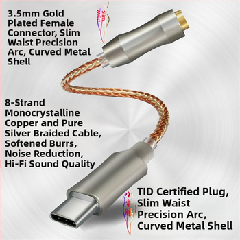 Type-C DAC/AMP pentru căști – decodare audio digitală, compatibil Android și Apple, model cx31993, Multiacoustic AMP DAC
