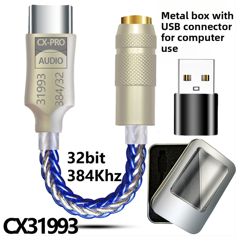 Type-C DAC/AMP pentru căști – decodare audio digitală, compatibil Android și Apple, model cx31993, Multiacoustic AMP DAC