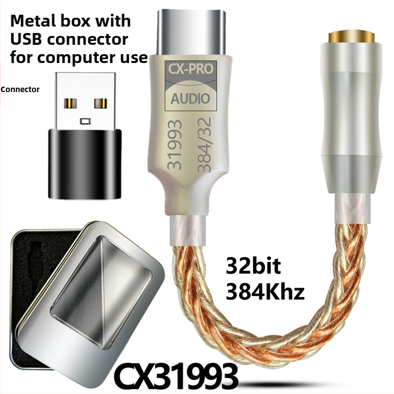 Type-C DAC/AMP pentru căști – decodare audio digitală, compatibil Android și Apple, model cx31993, Multiacoustic AMP DAC