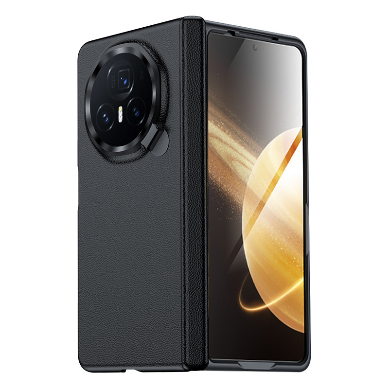 Δερμάτινη προστατευτική θήκη για Honor MagicV3 με ενσωματωμένο κεντρικό άξονα και πλήρες κάλυμμα, στήριγμα φακών με μεντεσέ – VS3; γνήσιο δέρμα; θερμοπρέσα; διάχυση θερμότητας; αντίσταση στην πτώση