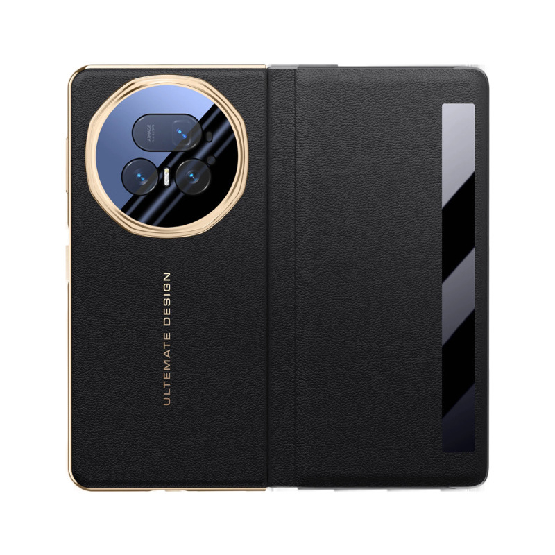 Telefonu vāciņš Honor Magic V5, flip-top, PU materiāls ar elektroplāti pārklājumu, pretslīdēšana, krišanas novēršana, pret pirkstu nospiedumiem, viegls luksusa stils