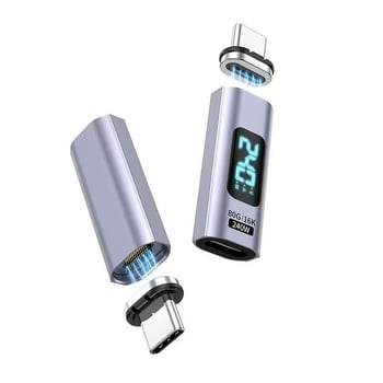 Magnetski USB-C adapter s dvostrukim digitalnim zaslonom, 100W