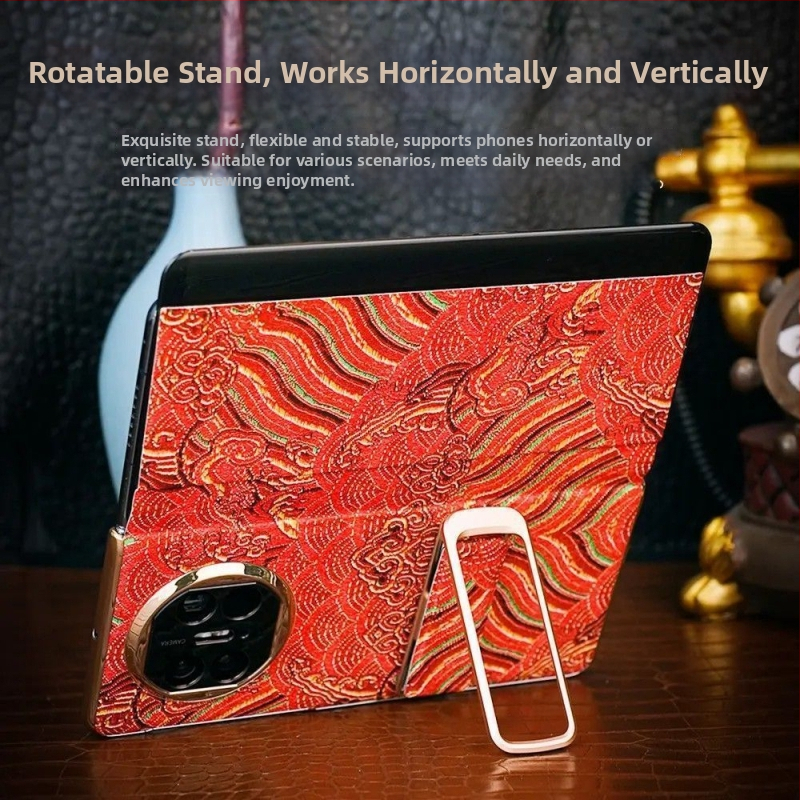 Huawei ochranný kryt — Zadný kryt s otočnou inteligentnou opierkou s oknom, akryl, proti pádu