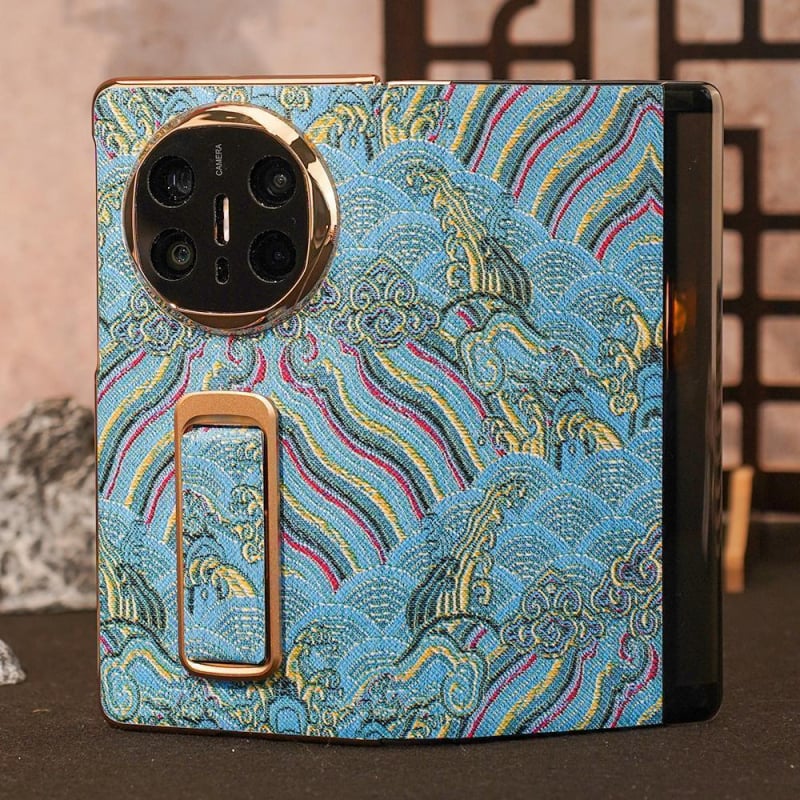 Huawei защитен калъф — задният капак с въртяща се стойка за прозореца, акрил, защита от падане