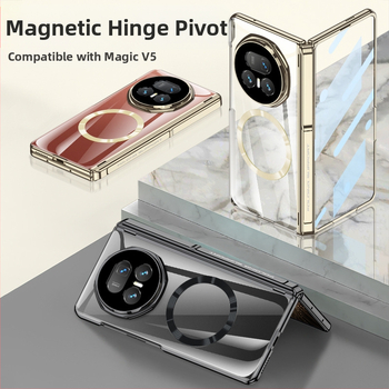 Honor Magic V5 lieta ar sānu stiprinājumu, PC materiāls, elektroplātēts apdare, kritiena aizsardzība