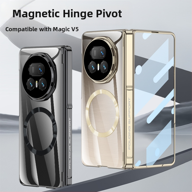Honor Magic V5 lieta ar sānu stiprinājumu, PC materiāls, elektroplātēts apdare, kritiena aizsardzība