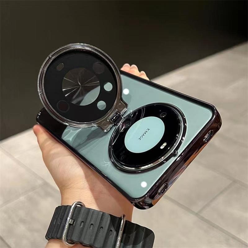 Goox θήκη Huawei Mate60 Pro με βάση φακού, TPU, ηλεκτροπλατιωμένο φινίρισμα, αντι-δακτυλικά αποτυπώματα, πλήρης προστασία