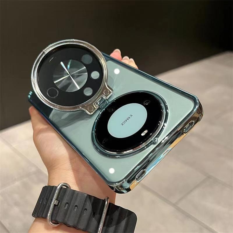 Goox θήκη Huawei Mate60 Pro με βάση φακού, TPU, ηλεκτροπλατιωμένο φινίρισμα, αντι-δακτυλικά αποτυπώματα, πλήρης προστασία