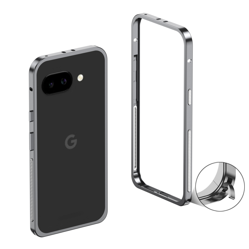 Pixel 9 Pro XL ochranný kryt na telefón s kovovým rámom a matným povrchom, odvádzanie tepla, protišmyková ochrana