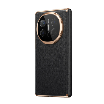 Huawei Mate X6 ādas vāciņš ar magnētisku pievilkšanu, pilnu aizsardzību un iebūvētu statīvu, elektroplātēta virsma