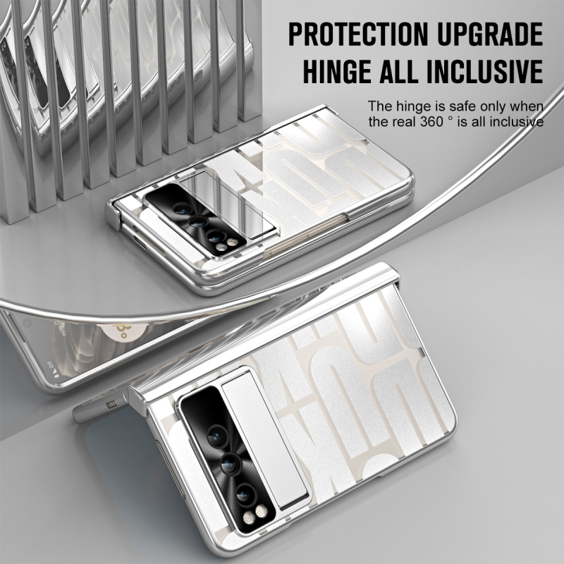 Θήκη προστασίας για το Google Pixel Fold με διαφανές ηλεκτροπλατιωμένο φινίρισμα και πλήρη κάλυψη; ανθεκτική στις πτώσεις, αντι-αποτυπώματα, αντίσταση στη φθορά, διάχυση θερμότητας