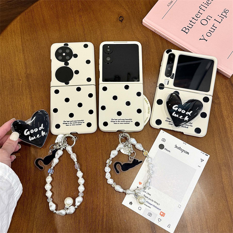 Твърд TPU защитен калъф за Huawei PuraX със сгъваем екран — дизайн с точкова шарка, импринт, анти изпускане