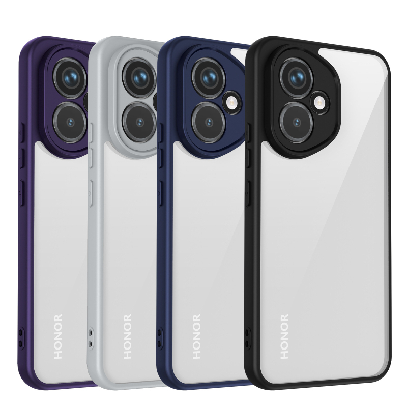 Carcasă pentru HONOR X9D/X9C, transparent minimalist, finisaj sablat, material PC+TPU, aer interior în patru colțuri, protecție împotriva uzurii și căderilor, anti-amprente