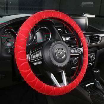 Acoperire de volan din pluș pentru automobil, căldură de iarnă, pentru toate anotimpurile, suprafață din piele naturală, personalizare disponibilă