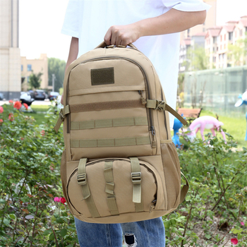 Rucsac camuflat pentru outdoor și drumeții, capacitate 36–55L, material Oxford, model geometric, curele cu pernă de aer pentru reducerea încărcării