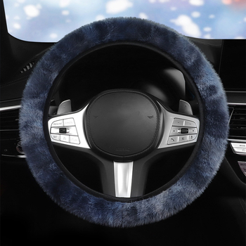 Povlak volantu s plyšovými ušami - zimné teplo, univerzálne uchytenie, šité strojom, syntetický plyš