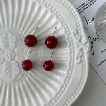 Naušnice od srebra 925 s agatom, geometrijski dizajn, pozlata, svjež i sladak stil