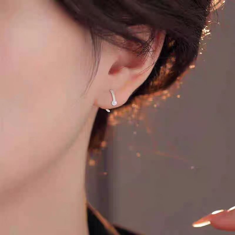 Kézzel készített kerámia geometriai fülbevalók nőknek – friss és édes stílus, 2024 tél