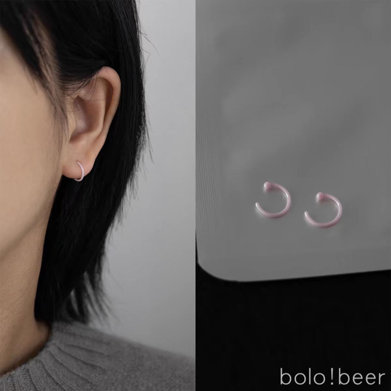 Kézzel készített kerámia geometriai fülbevalók nőknek – friss és édes stílus, 2024 tél