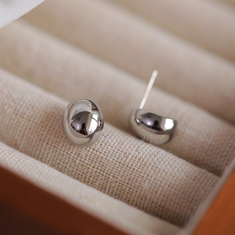 Geometriai klipsz fülbevaló, réz, elektroplattált felület, nőknek, 2023 tavasz