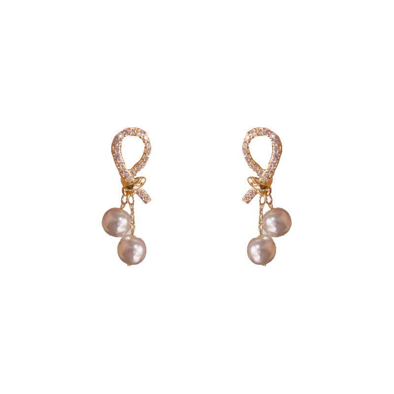 Fülbevalók - réz, Korean Dupin, geometriai stílus, valódi arany bevonat