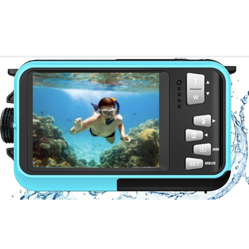 Veealune 4K kaamera 64MP automaatse teravusega ja topelt-selfieekraaniga