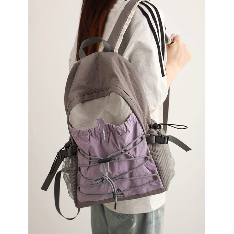 Hátizsák, minimalist Nylon, ifjúsági kampusztílus, cipzáras zárás, 2025 tavasz